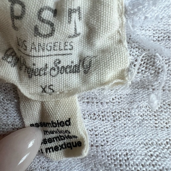 Project Social PST Los Angeles Raw white Tank Top women’s size XS - Picture 4 of 6